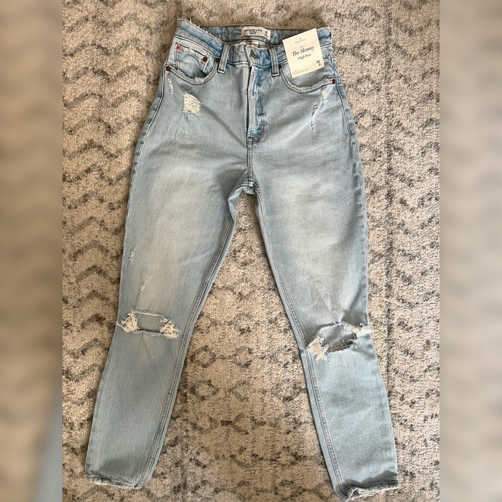 Abercrombie & Fitch Curve Love The Skinny High Rise Jeans size 26 long